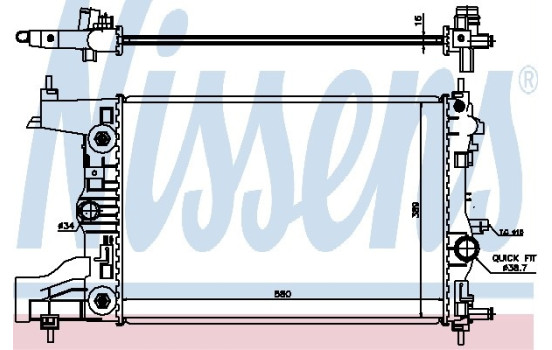 Radiateur, refroidissement du moteur 630729 Nissens