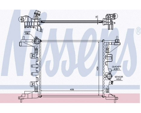 Radiateur, refroidissement du moteur 630735 Nissens