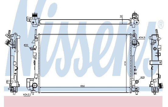 Radiateur, refroidissement du moteur 630742 Nissens