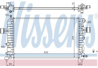 Radiateur, refroidissement du moteur 630744 Nissens