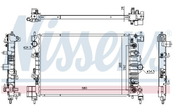 Radiateur, refroidissement du moteur 630778 Nissens