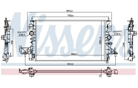 Radiateur, refroidissement du moteur 630798 Nissens