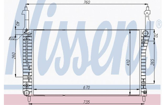 Radiateur, refroidissement du moteur 63119 Nissens