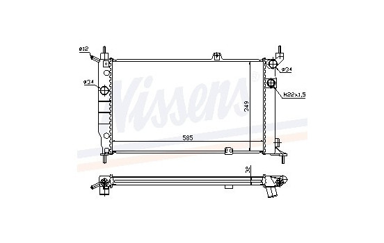 Radiateur, refroidissement du moteur 63252A Nissens