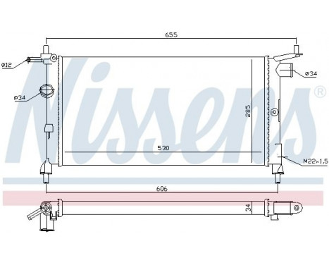 Radiateur, refroidissement du moteur 632851 Nissens, Image 2