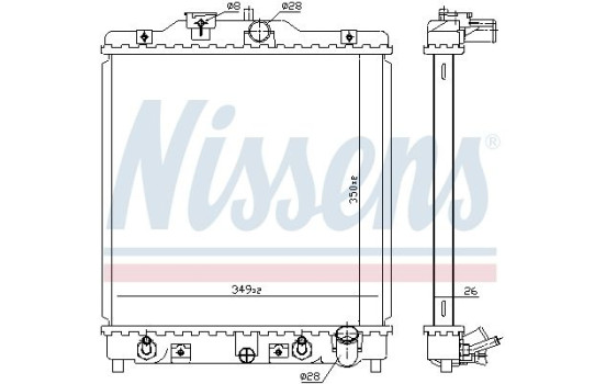 Radiateur, refroidissement du moteur 633081 Nissens, Image 2