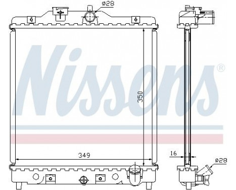 Radiateur, refroidissement du moteur 63309A Nissens, Image 2