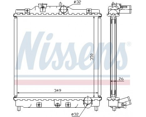 Radiateur, refroidissement du moteur 63312 Nissens, Image 2