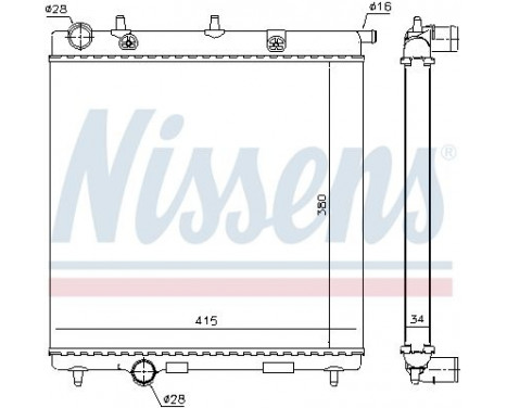 Radiateur, refroidissement du moteur 63505 Nissens, Image 2