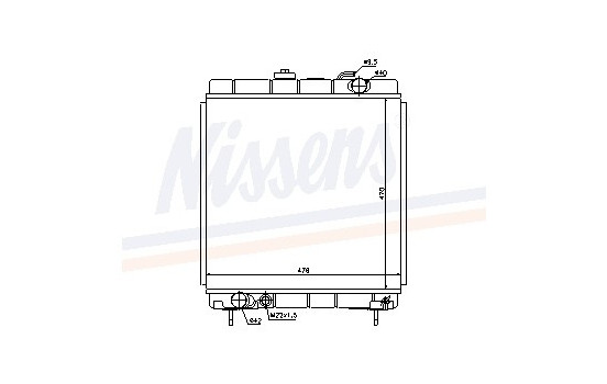 Radiateur, refroidissement du moteur 63562 Nissens