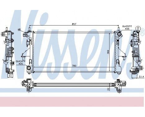 Radiateur, refroidissement du moteur 63565 Nissens