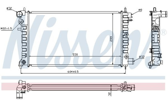 Radiateur, refroidissement du moteur 63576A Nissens, Image 2