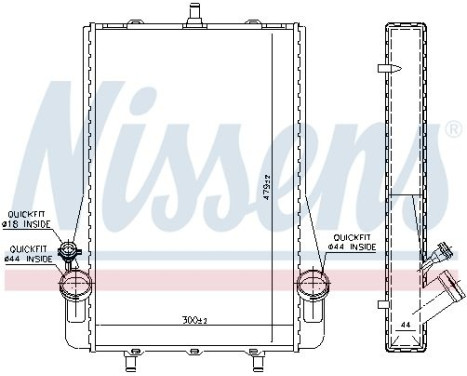 Radiateur, refroidissement du moteur 63623 Nissens