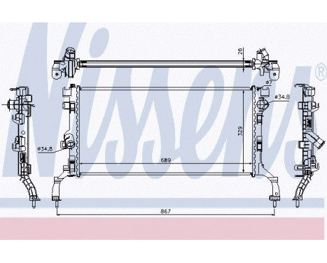 Radiateur, refroidissement du moteur 637604 Nissens