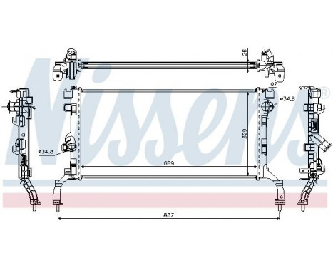 Radiateur, refroidissement du moteur 637604 Nissens, Image 2