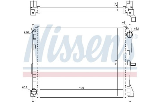 Radiateur, refroidissement du moteur 637605 Nissens, Image 2
