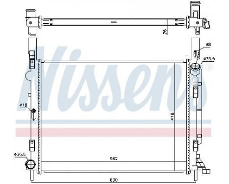 Radiateur, refroidissement du moteur 637618 Nissens, Image 2