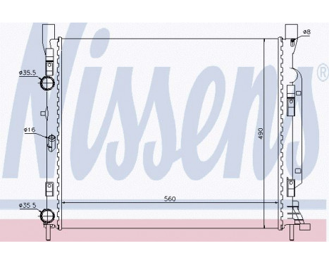 Radiateur, refroidissement du moteur 637623 Nissens