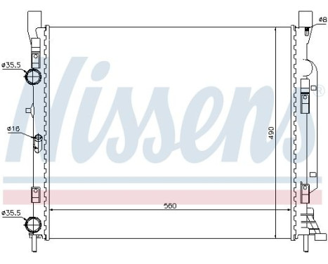 Radiateur, refroidissement du moteur 637623 Nissens, Image 2