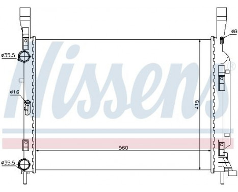 Radiateur, refroidissement du moteur 637628 Nissens, Image 2