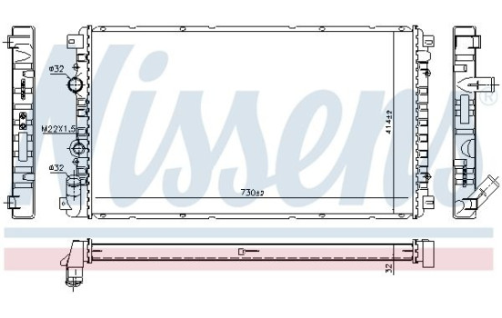 Radiateur, refroidissement du moteur 637652 Nissens