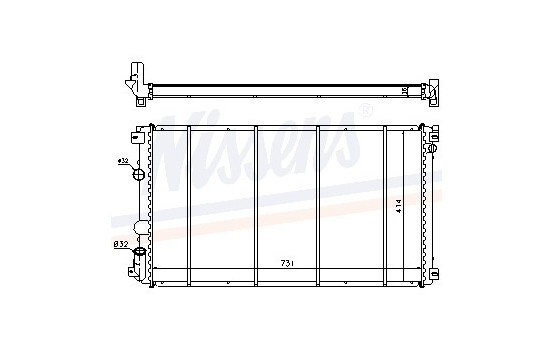 Radiateur, refroidissement du moteur 63819 Nissens