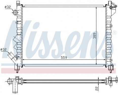 Radiateur, refroidissement du moteur 63832 Nissens, Image 2