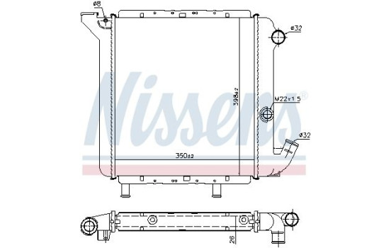 Radiateur, refroidissement du moteur 63869 Nissens, Image 2