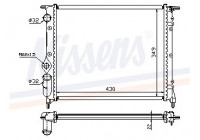 Radiateur, refroidissement du moteur 63924 Nissens