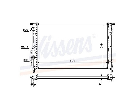 Radiateur, refroidissement du moteur 63925 Nissens