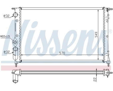 Radiateur, refroidissement du moteur 63925 Nissens, Image 2