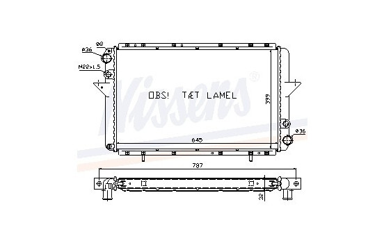 Radiateur, refroidissement du moteur 63940A Nissens