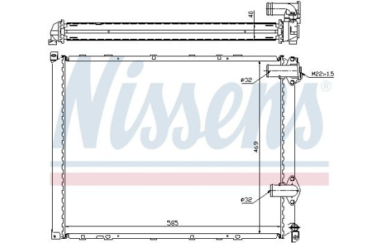 Radiateur, refroidissement du moteur 63942A Nissens, Image 2