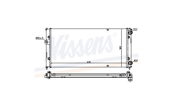 Radiateur, refroidissement du moteur 639971 Nissens