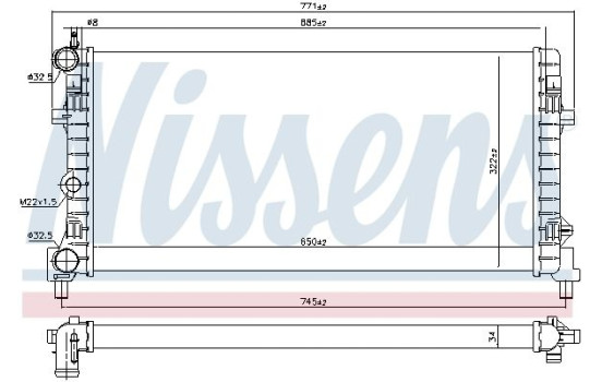Radiateur, refroidissement du moteur 640012 Nissens, Image 2