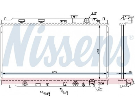 Radiateur, refroidissement du moteur 640941 Nissens, Image 2