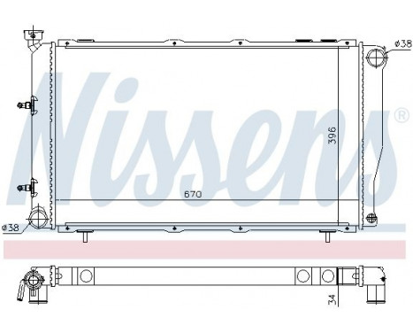 Radiateur, refroidissement du moteur 64113 Nissens, Image 2