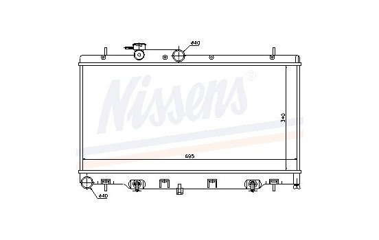 Radiateur, refroidissement du moteur 64114 Nissens
