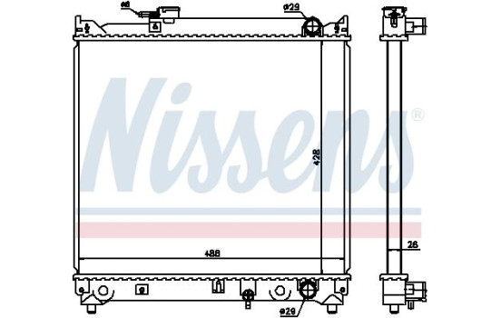 Radiateur, refroidissement du moteur 64155 Nissens, Image 2