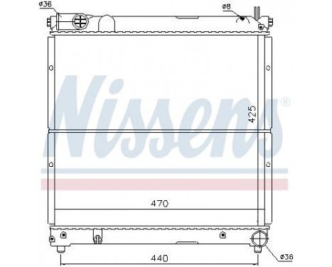 Radiateur, refroidissement du moteur 64163 Nissens, Image 2