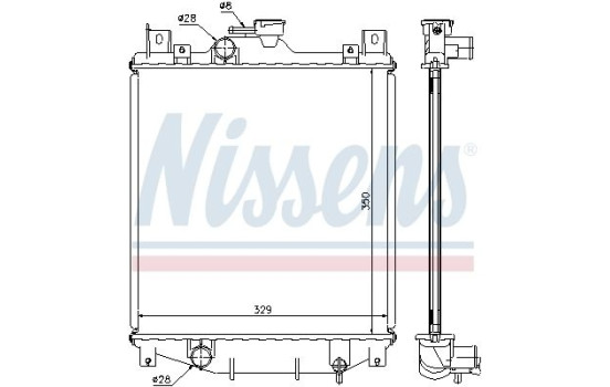 Radiateur, refroidissement du moteur 64173A Nissens, Image 2