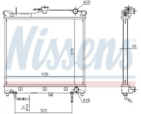 Radiateur, refroidissement du moteur 641753 Nissens