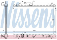 Radiateur, refroidissement du moteur 641755 Nissens