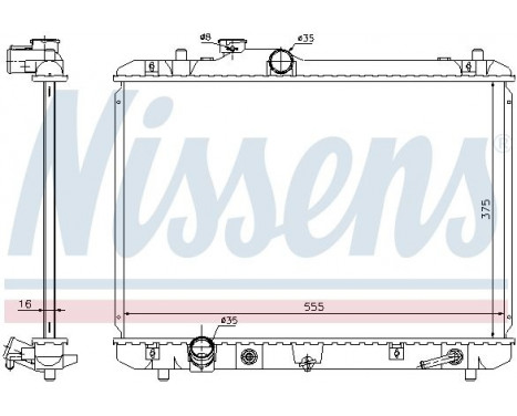 Radiateur, refroidissement du moteur 641755 Nissens, Image 2