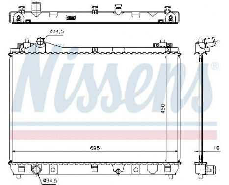 Radiateur, refroidissement du moteur 64200 Nissens, Image 2