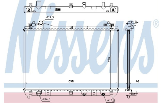 Radiateur, refroidissement du moteur 64201 Nissens