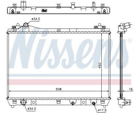 Radiateur, refroidissement du moteur 64201 Nissens, Image 2