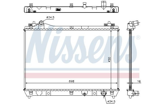 Radiateur, refroidissement du moteur 64202 Nissens, Image 2