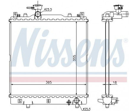 Radiateur, refroidissement du moteur 64204 Nissens, Image 2