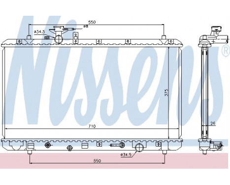 Radiateur, refroidissement du moteur 64205 Nissens